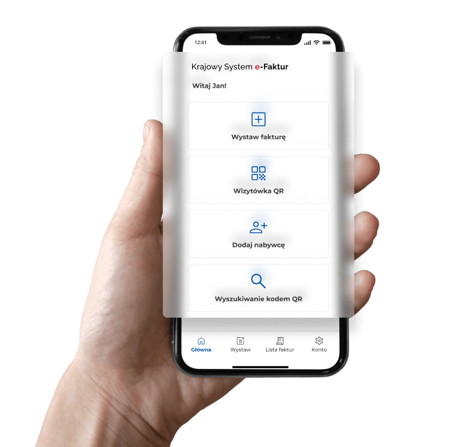KSeF – telefon w dłoni